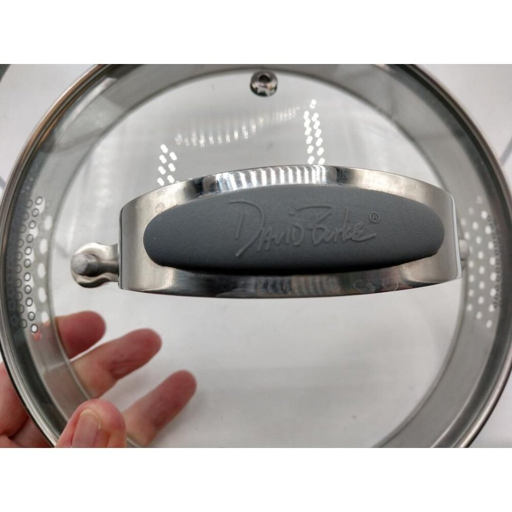 David Burke Restaurateur 2.5 Qt Stainless Steel Saucepan With Glass Lid & Strain - Picture 2 of 7